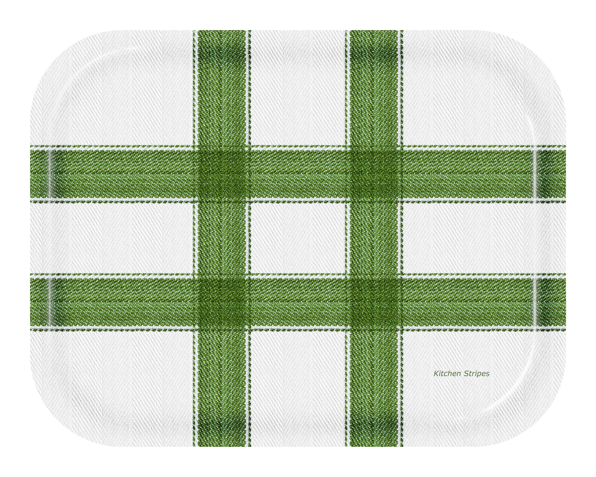 FROQE - TRAY_PLATE_WV - SKU_TRA1271KS3628GR - Kitchen_Stripes-Green - 36x28cm_14.17x11in - MEAL & TRADITION by Forbicon - Sweden