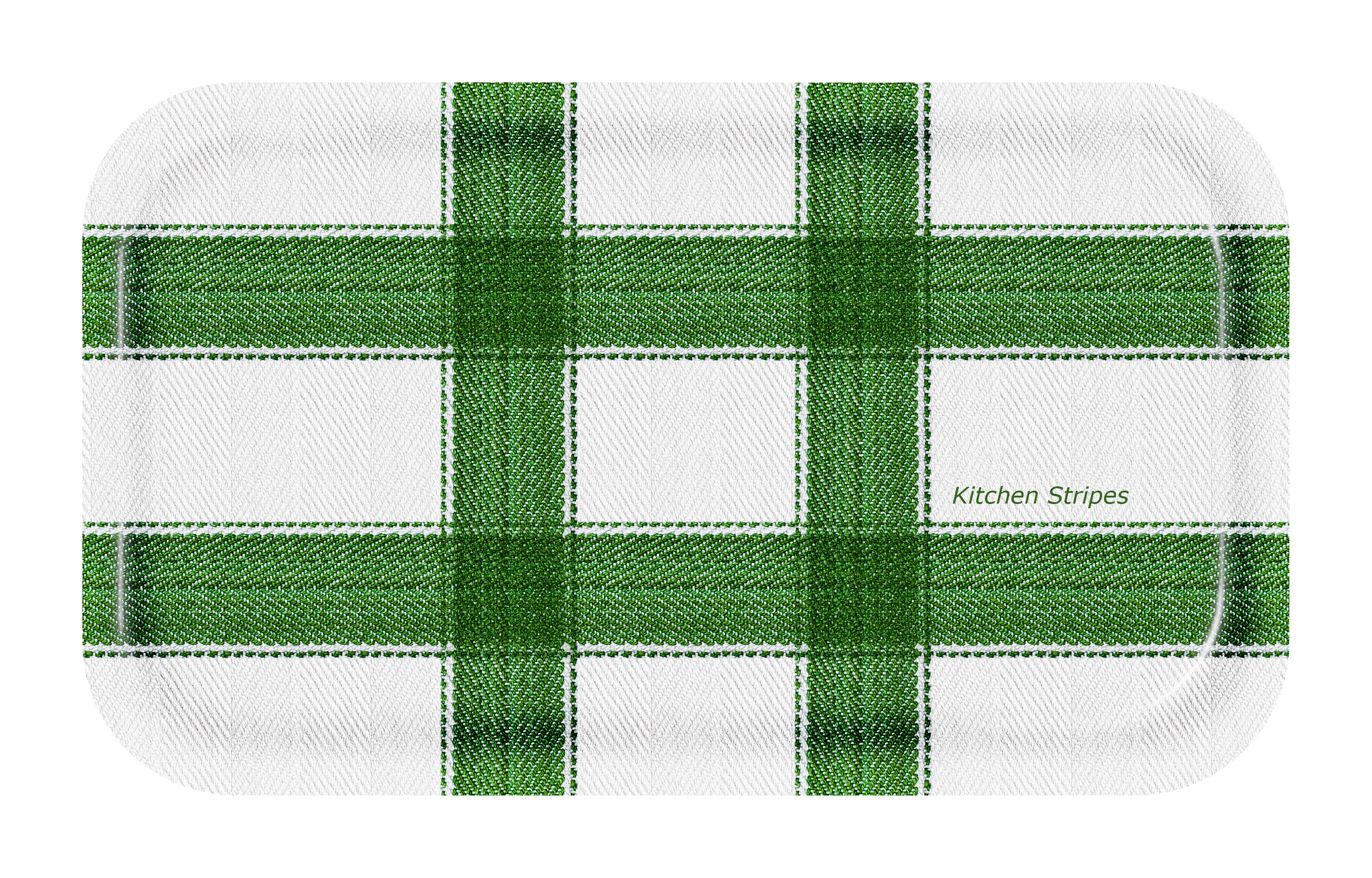 FROQE - TRAY_PLATE_WV - SKU_TRA1274KS2213GR - Kitchen_Stripes-Green - 22x13cm_8.66x5.12in - MEAL & TRADITION by Forbicon - Sweden